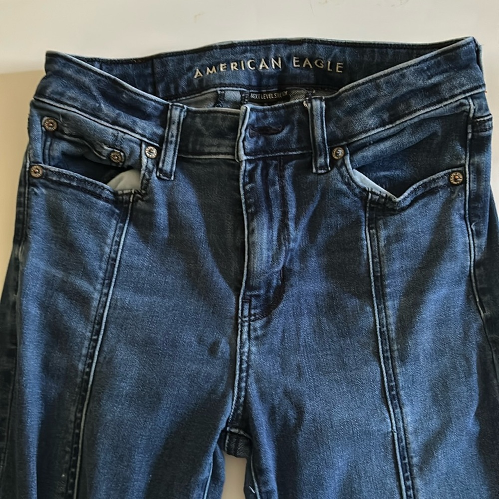 American Eagle indigo flare jeans